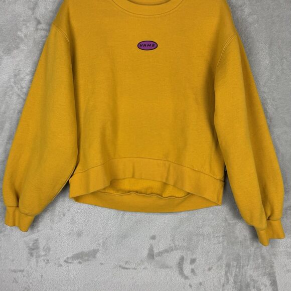 Vans X Curren X Knost Women’s Crewneck Sweater Size Large Oversized Gold Yellow - Picture 8 of 14
